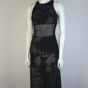 PM Collection || Black Mesh Detailed Dress